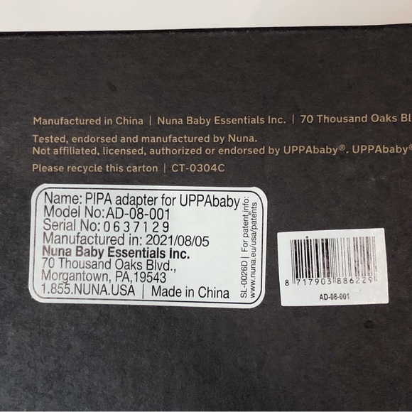 Nuna PIPA Car Seat Adapter for UPPAbaby Vista and Cruz Strollers - Picture 9 of 9